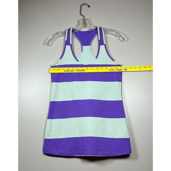 Lululemon Cool Racerback
Bold Stripe Power Purple, Seafoam, Size 8 - Picture 4 of 5